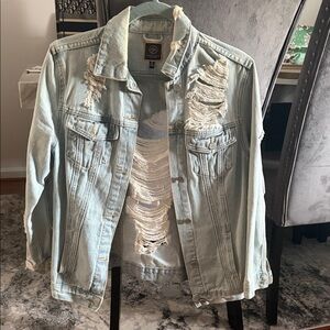 Distressed Light Blue Denim Jacket